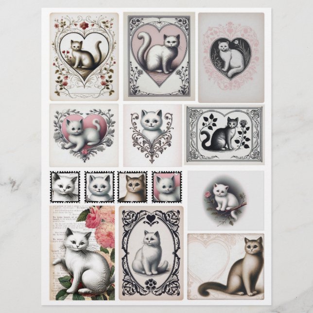 Papier Collection adorable de chat Ephemera pour Papercra (Devant)