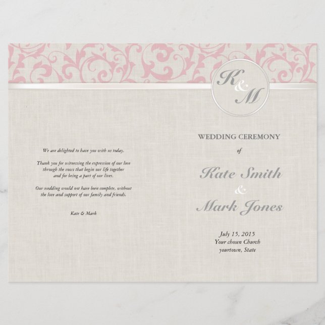 Papier Collection de Mariages rose SmartElegance (Devant)