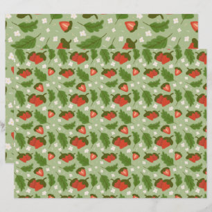 Papier Collection de Motifs de paniers de fruits - Fraise