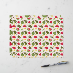 Papier Collection de Motifs de paniers de fruits - pastèq