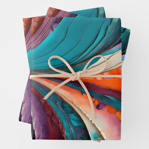 Papier coloré Collage Art Enveloppement Feuilles d