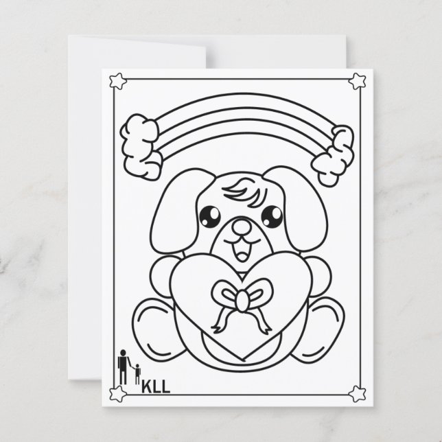 Papier Combien mon chien m'aime (Devant)
