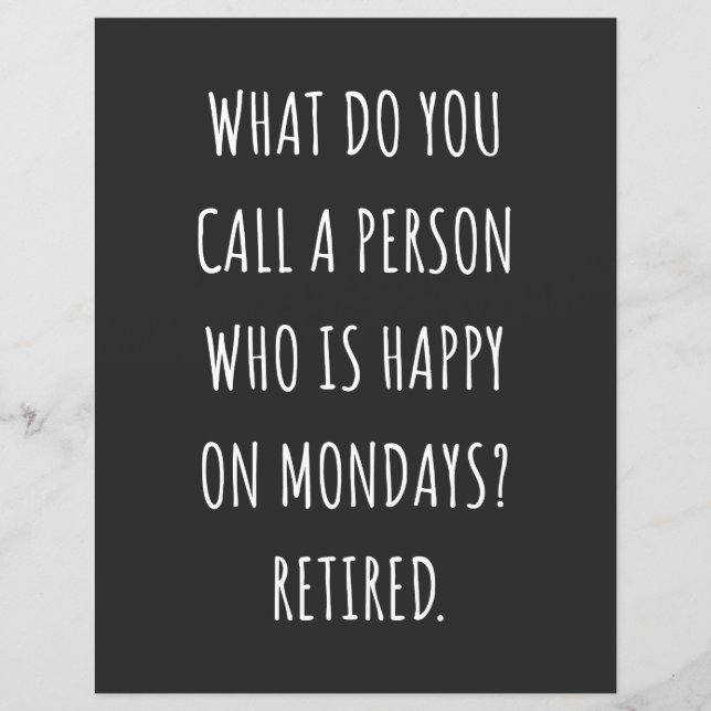 Papier Comment Appelles-Tu Une Personne Heureuse Le Lundi (Devant)