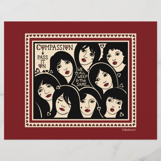 Papier Compassion Pass It On_Flat Paper Sheet 11"x8.5" (Devant)