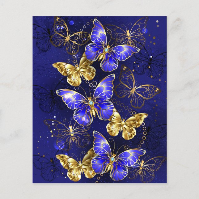 Papier Composition avec papillons Sapphire (Devant)