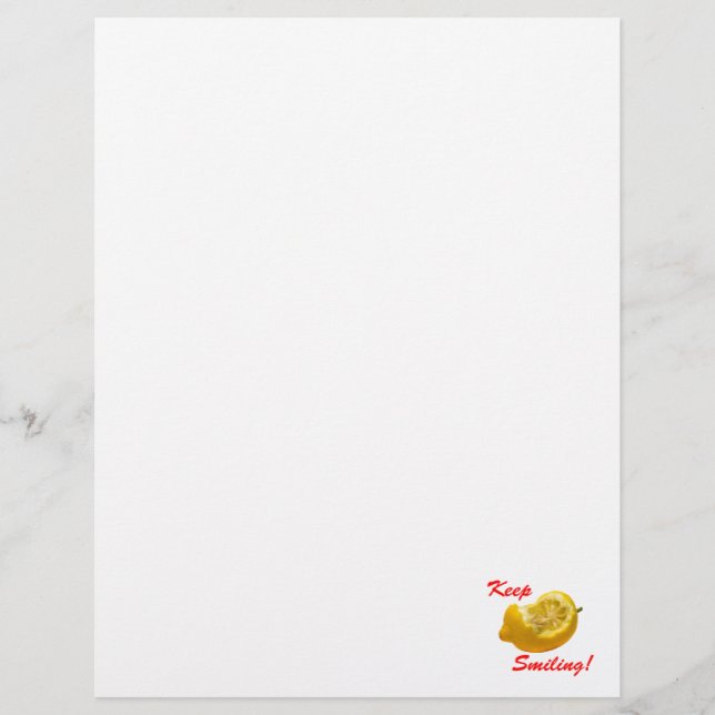 Papier Composition de citron Continuez à sourire ! (Devant)