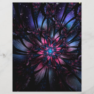 Papier Conception Abstraite des fleurs fractales.