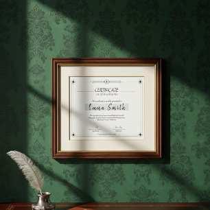 Papier Conception de certificat de réussite minimaliste é