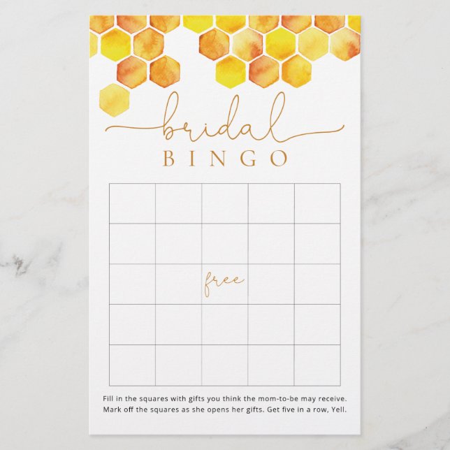 Papier Concessionnaire d'être bingo jeu de douche nuptial (Devant)