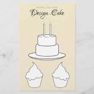 Papier Concevoir le Mariage de gâteau Jeu de table jaune