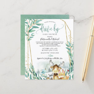 Papier Conduite Woodland Par Baby shower Budget Invitatio
