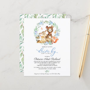 Papier Conduite Woodland Par Baby shower Budget Invitatio