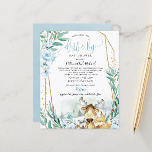 Papier Conduite Woodland Par Baby shower Budget Invitatio