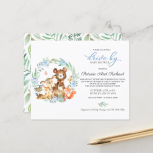 Papier Conduite Woodland Par Baby shower Budget Invitatio