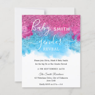 Papier Confetti Fumée Bébé Genre Reveillez Invitation