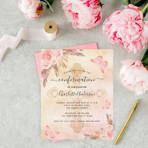 Papier Confirmation budgétaire pampas herbe papillon brou