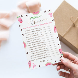 Papier Connaissez-vous bien le garçon qui fête son annive