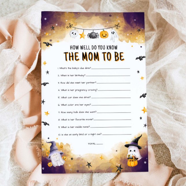 Papier Connaissez-Vous Bien Maman Halloween Baby Game (Créateur téléchargé)