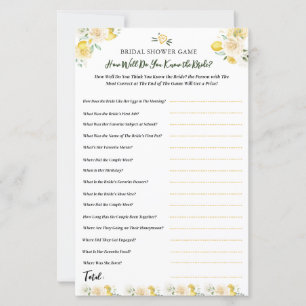 Papier Connaissez-vous la mariée ? Jeu pour l'enterrement