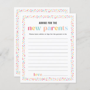 Papier Conseil Baby shower Pastel Twins Coloré