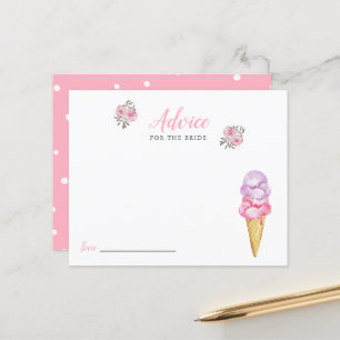 Papier Conseil de Fête des mariées de crème glacée pour l