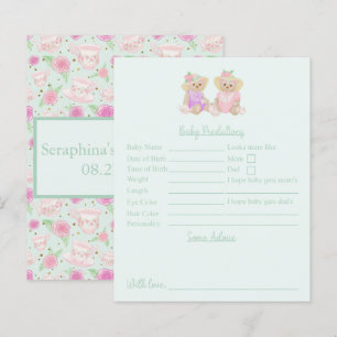 Papier Conseil Et Prédictions Du Baby shower Du Tea Party