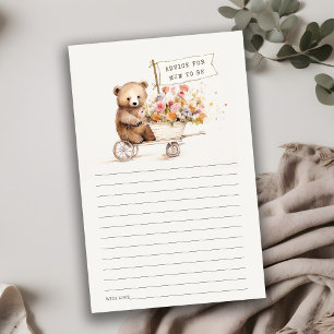 Papier Conseil Panier Floral Teddy Pour Maman Baby shower