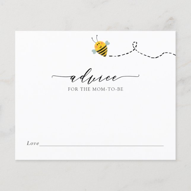 Papier Conseil pour la maman à l'abeille (Devant)