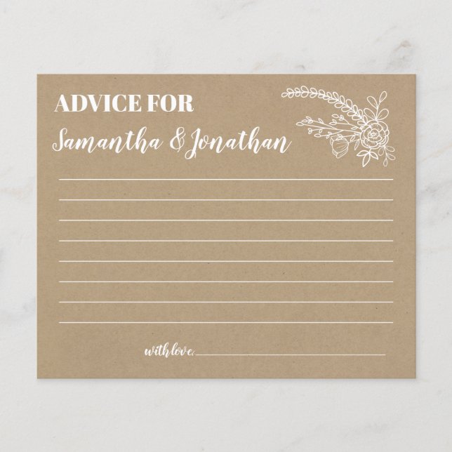 Papier Conseil pour une douche en couple heureux anglais  (Devant)