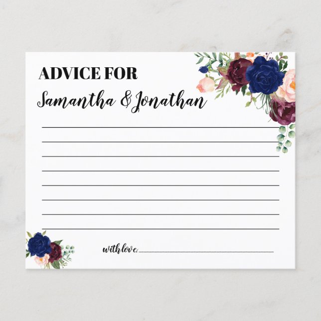 Papier Conseil pour une douche en couple heureux anglais  (Devant)