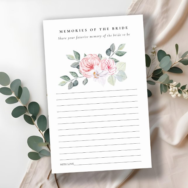 Papier Conseil sur la mémoire de Fête des mariées florale (Créateur téléchargé)