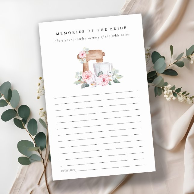 Papier Conseil sur la mémoire de Fête des mariées florale (Créateur téléchargé)