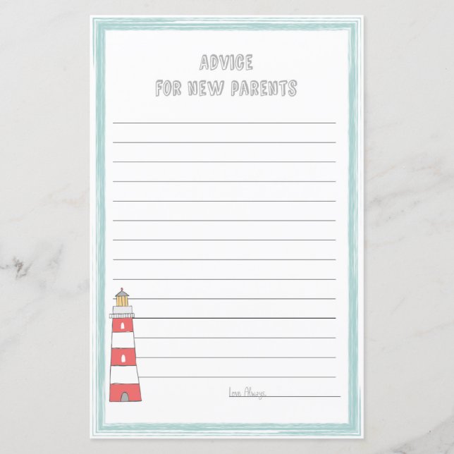 Papier Conseils aventure pour les parents (Devant)