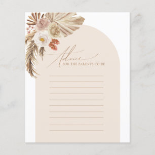 Papier Conseils d'arche de Pampas à Parent Baby shower je