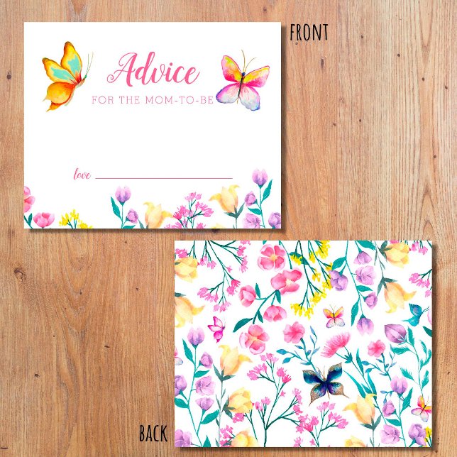 Papier Conseils de douche florale papillon pour la future (Créateur téléchargé)