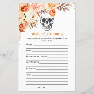 Papier Conseils de Halloween sur le crâne floral pour le 