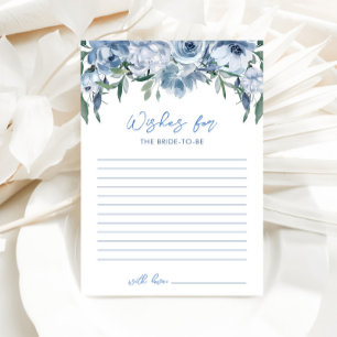 Papier Conseils de poussiéreux bleu floral pour la mariée