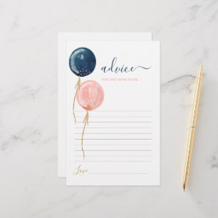 Papier Conseils de révélation de genre pour maman à être 