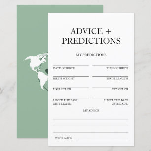 Papier Conseils et prédictions Baby shower de voyage Jeu
