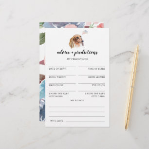 Papier Conseils et prédictions Dachshund Baby shower Jeu