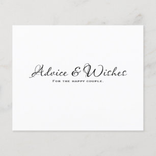 Papier Conseils et souhaits mariage Mariage Fiançailles d