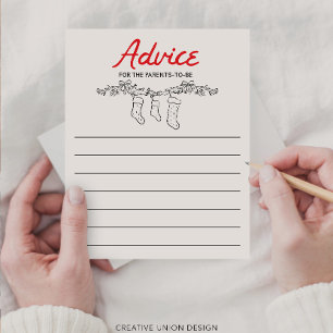 Papier Conseils pour le jeu de Baby shower Parents-to-be