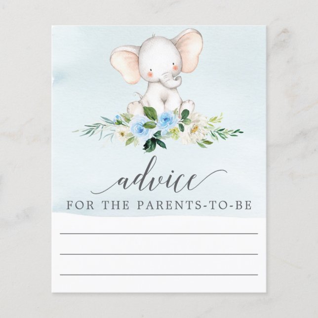 Papier Conseils pour le jeu de Baby shower Parents-to-be (Devant)