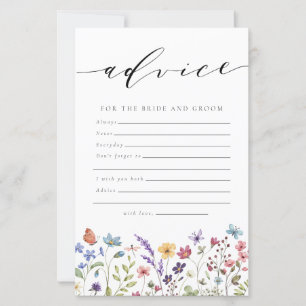 Papier Conseils pour les mariés Fleurs de mariage