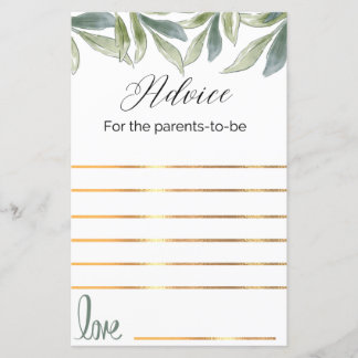 Papier Conseils pour les parents d'être jeu de douche béb