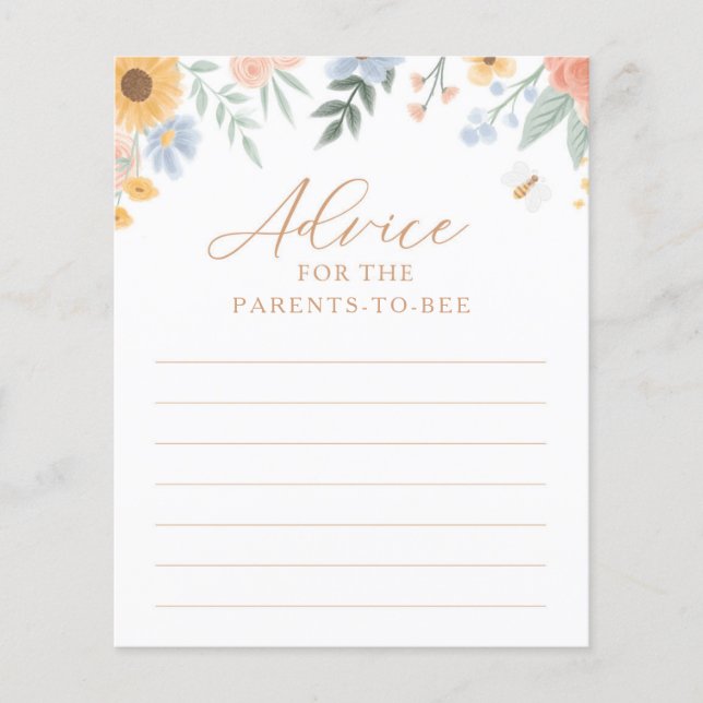 Papier Conseils pour les parents pour le jeu Baby shower (Devant)