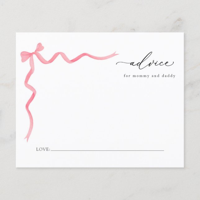 Papier Conseils pour maman et papa Baby Card (Devant)