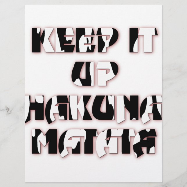 Papier Conserver / Hakuna Matata (Devant)
