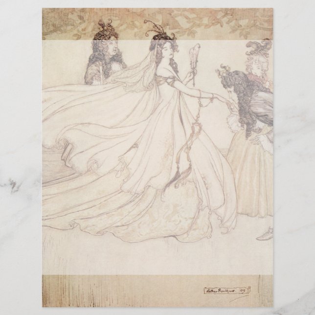 Papier Contes de fées vintages, Cendrillon par Arthur Rac (Devant)