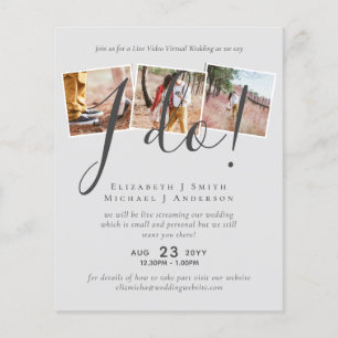 Papier Conversation vidéo en direct Mariage ou Invitation